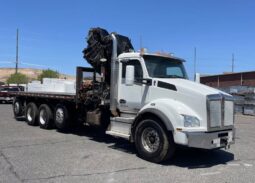 2020 Kenworth T880 Hiab Knuckle Boom Crane Flatbed Truck Tractor Remote