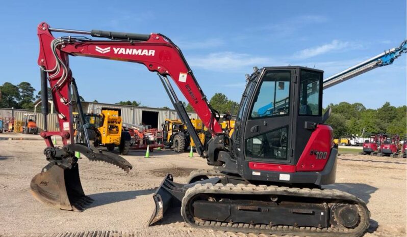 
								2022 Yanmar SV100-2A Mini Excavator Backhoe AC Cab Aux Hyd Thumb full									