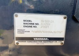 
										2022 Yanmar SV100-2A Mini Excavator Backhoe AC Cab Aux Hyd Thumb full									