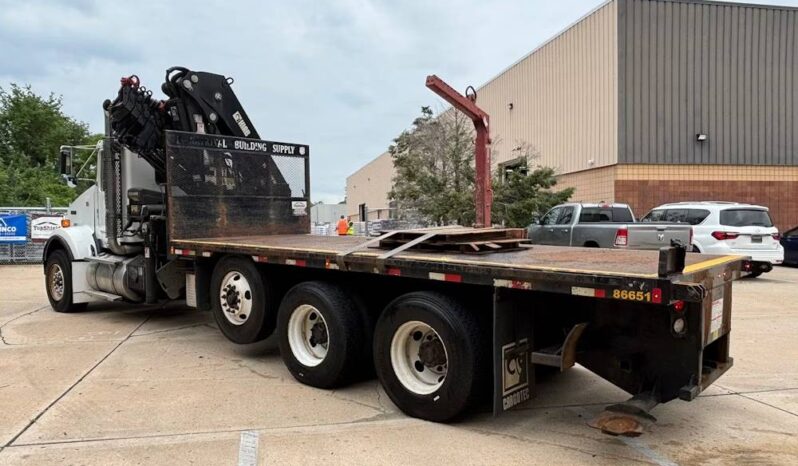 
								2014 Kenworth T800 TriA Knuckle Boom Flatbed Truck Hiab 322-7 HiPro full									