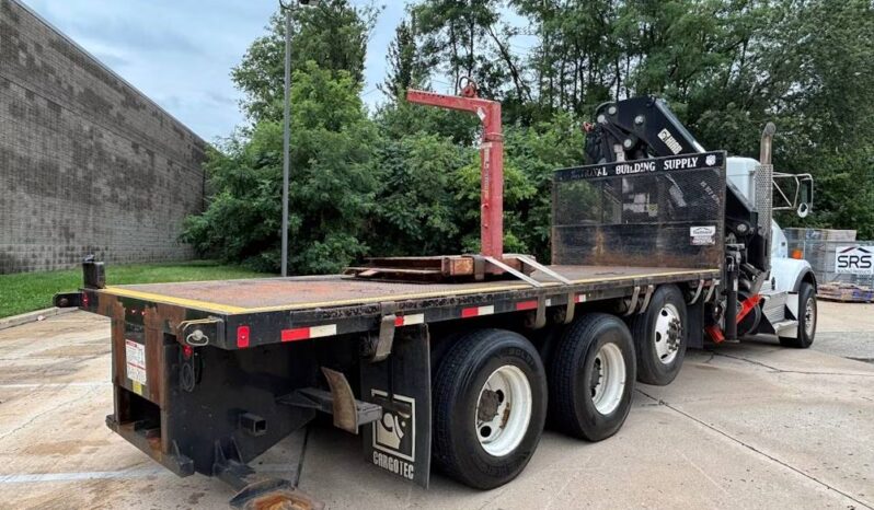 
								2014 Kenworth T800 TriA Knuckle Boom Flatbed Truck Hiab 322-7 HiPro full									