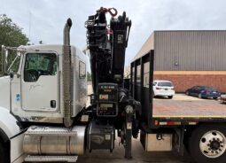 
										2014 Kenworth T800 TriA Knuckle Boom Flatbed Truck Hiab 322-7 HiPro full									