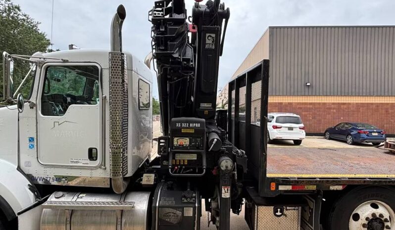 
								2014 Kenworth T800 TriA Knuckle Boom Flatbed Truck Hiab 322-7 HiPro full									