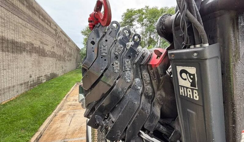 
								2014 Kenworth T800 TriA Knuckle Boom Flatbed Truck Hiab 322-7 HiPro full									