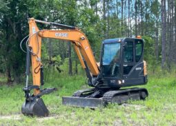 
										2024 Case CX57C Mini Excavator Backhoe AC Cab Hyd Thumb Rubber Track full									