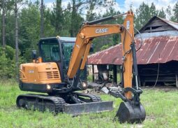 2024 Case CX57C Mini Excavator Backhoe AC Cab Hyd Thumb Rubber Track