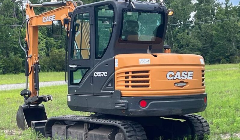 
								2024 Case CX57C Mini Excavator Backhoe AC Cab Hyd Thumb Rubber Track full									