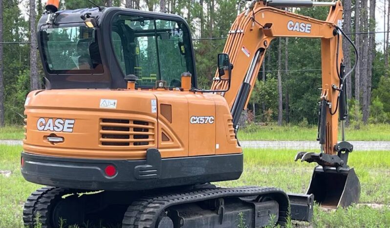 
								2024 Case CX57C Mini Excavator Backhoe AC Cab Hyd Thumb Rubber Track full									