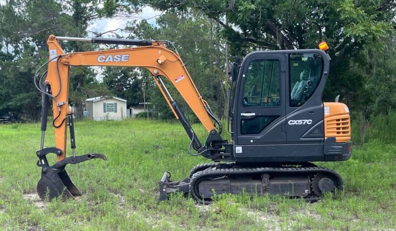 
								2024 Case CX57C Mini Excavator Backhoe AC Cab Hyd Thumb Rubber Track full									