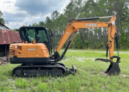 
										2024 Case CX57C Mini Excavator Backhoe AC Cab Hyd Thumb Rubber Track full									