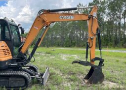 
										2024 Case CX57C Mini Excavator Backhoe AC Cab Hyd Thumb Rubber Track full									